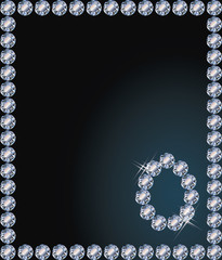 Diamond Happy Easter card, vector illustration