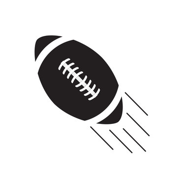 Ball for playing rugby and the American soccer in flat style a vector