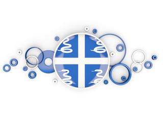 Round flag of martinique with circles pattern