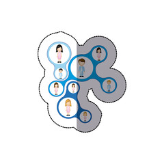 color teamwork people icon, vector illustraction design