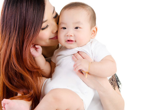 Asian mother and baby