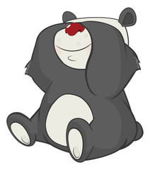  Illustration of a Cute Panda. Cartoon Character 