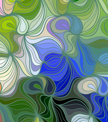 Vector wave background of doodle hand drawn lines