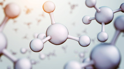 3d illustration of molecule model. Science or medical background