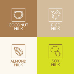 Almond, coconut, rice and soy milk