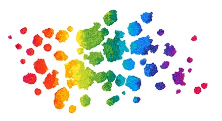 Rainbow Vector Watercolor Background.