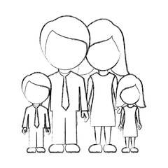 figure family with their children icon, vector illustraction design