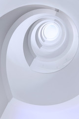 A unique spiral staircase at Bibliothèque Universitaire de Chevreul in Lyon 2 Lumière.