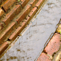 canal in the rainy season ,Northern in thailand