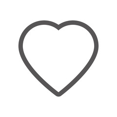 grayscale contour with heart icon vector illustration