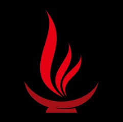 Hot meal cup steamy bowl food court logo