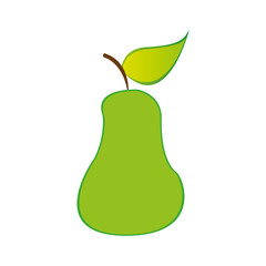 pear fruit icon stock, vector illustration design