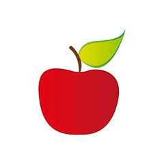 red apple fruit icon stock, vector illustration desing