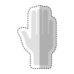 hand human silhouette icon vector illustration design
