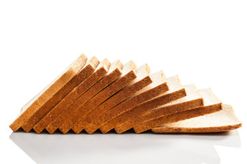 toast bread isolated on white