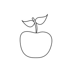 figure apple fruit icon stock, vector illustration desing