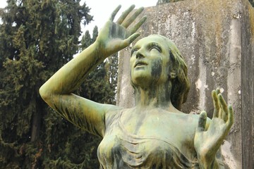 Obraz na płótnie Canvas Cimitero Monumentale del Verano a Roma
