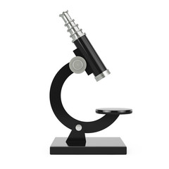 Abstract Vintage Laboratory Microscope. 3d Rendering