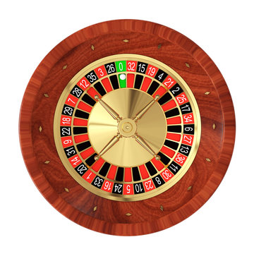 Casino Roulette Wheel. 3d Rendering