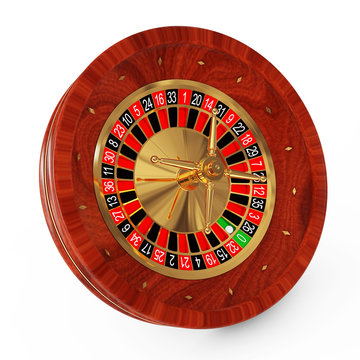 Casino Roulette Wheel. 3d Rendering