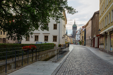 Fototapeta na wymiar Schlosskirchenstraße Wittenberg