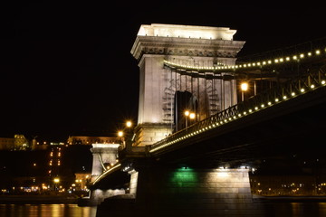 Chain Bridge by night, Budapest