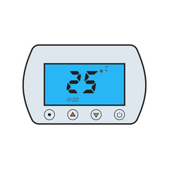 Electronic thermostat with a screen. Under floor heating control. Temperature control.