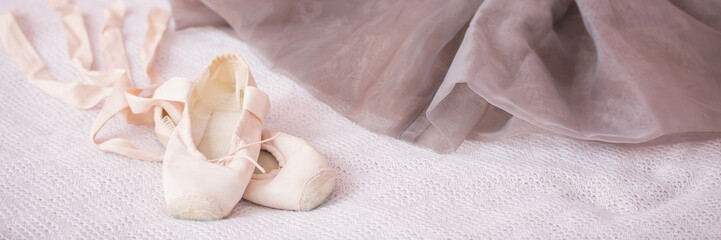 Fototapeta na wymiar Little ballet shoes