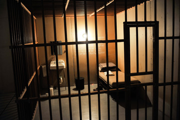 An old jail cell interior.