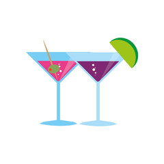 color background with cocktail glass vector illustration