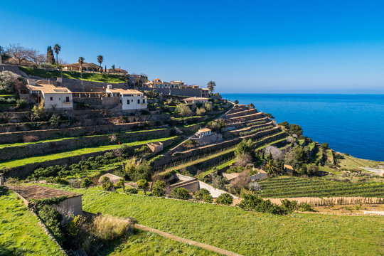 Breathtaking coastal view in Banyalbufar, Mallorca