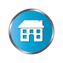 color circular frame with home vector illustration