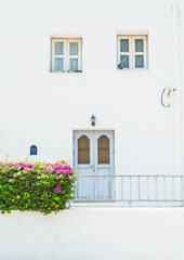 Fototapeta na wymiar Beautiful Architecture building Exterior with santorini and greece style