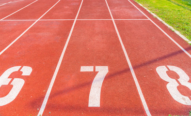 Numbers of track lanes