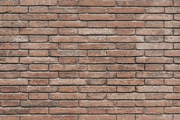 Old red brick wall background texture