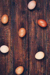 brown eggs on background