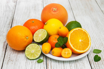 Fresh citrus fruits