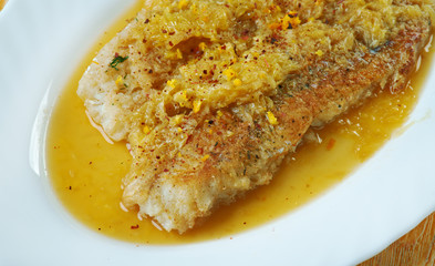Monkfish in Orange Sauce