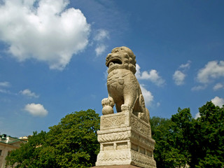 Fototapeta premium Statue of Chinese Lions 