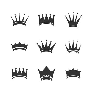 Vector Illustration of Crown Icons