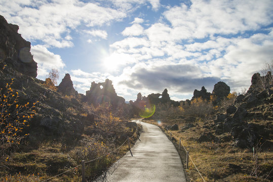 Dimmuborgir  Dark Castle, East of Myvatn lake, Iceland