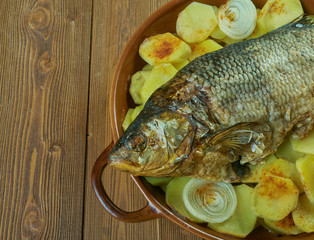 sea bass baked potatoes