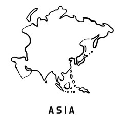 Asia simplified map © Tupungato
