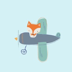 Fox on a plane