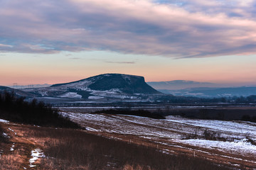 Storm clouds in the mountains