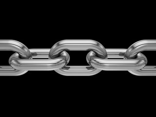 Obraz premium 3D rendering Chain on black background