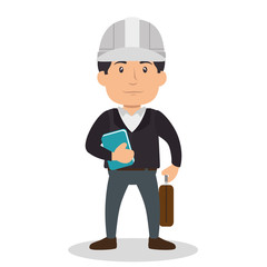 construction professional avatar character vector illustration design