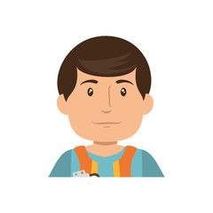 construction professional avatar character vector illustration design
