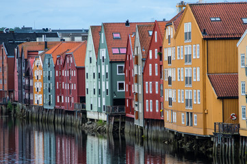 Fototapeta na wymiar Maisons de Trondheim