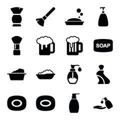 Set of 16 foam filled icons